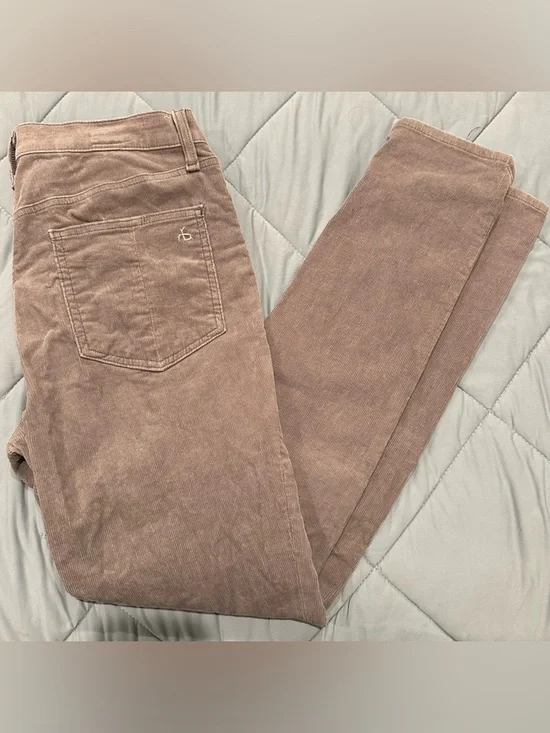 rag & bone Tan/Grey High Waist Skinny Corduroy Jeans - Picture 1 of 6